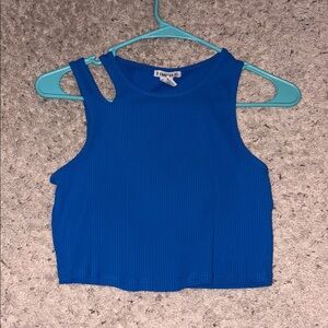 Forever 21 Vibrant Blue Ribbed Top
